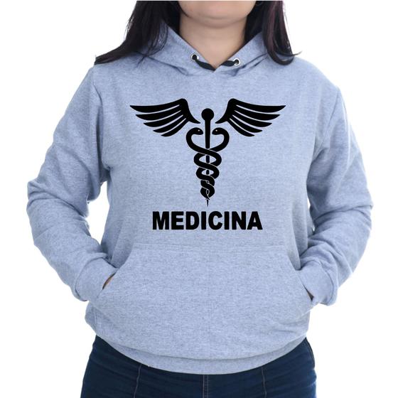 Imagem de Blusa Moletom Canguru Flanelado Casual Unissex Medicina