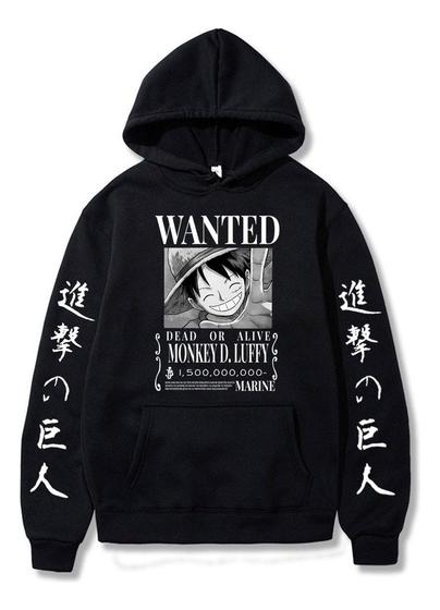Imagem de Blusa Moletom Canguru One Piece Luffy Procurado Unissex