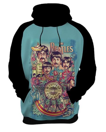 Imagem de Blusa Moletom Capuz Canguru Rock Banda Clássico Beatles 8_x000D_