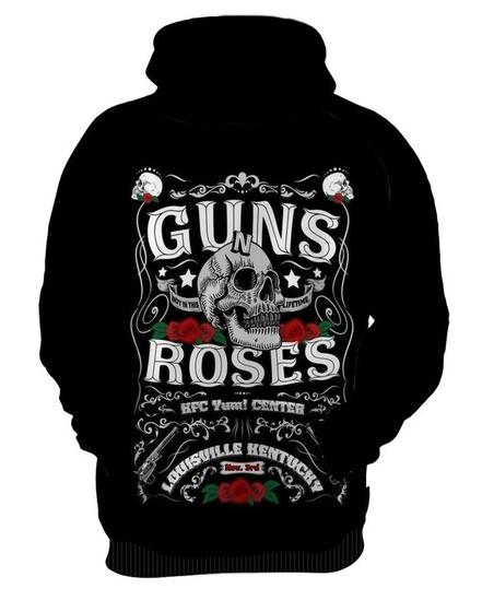 Imagem de Blusa Moletom Capuz Canguru Rock Banda Hard Guns N Roses 2_x000D_