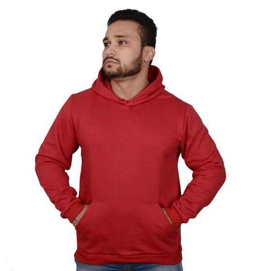 Imagem de Blusa Moletom Casaco Unissex Canguru Com Capuz