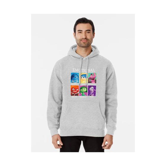 Imagem de Blusa Moletom com capuz canguru frio masculino Divertidamente 2 Emoções