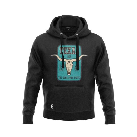 Imagem de Blusa Moletom de frio  canguru Masculino Texas Blusa Country