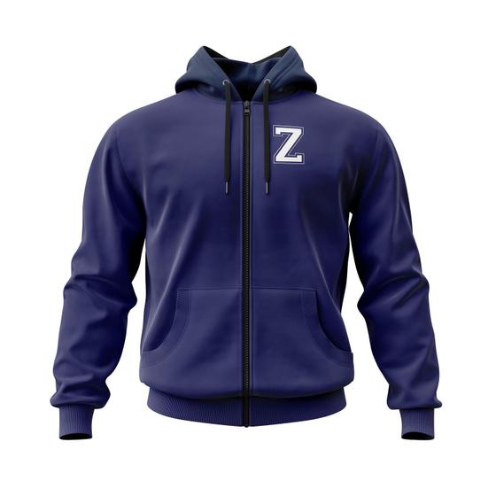 Imagem de blusa moletom de frio com ziper agasalho letra inicial Z