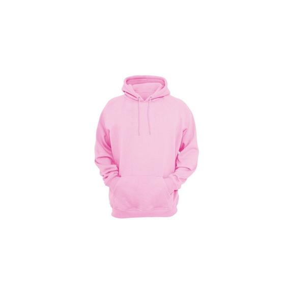 Imagem de Blusa Moletom Feminino Flanelado Inverno Frio com Capuz