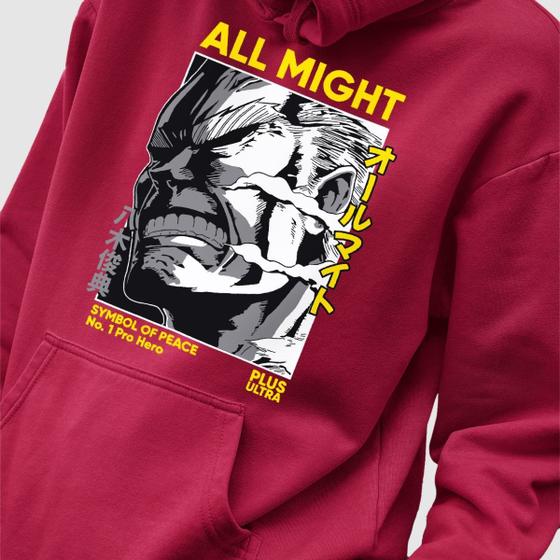 Imagem de Blusa Moletom Genuine Grit Masculino Estampado Algodão 30.1 All Might My Hero Academia