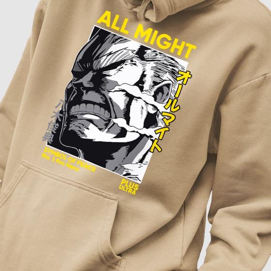 Imagem de Blusa Moletom Genuine Grit Masculino Estampado Algodão 30.1 All Might My Hero Academia