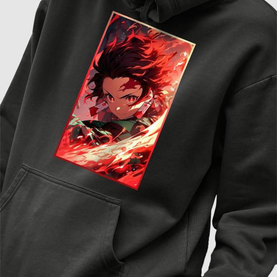 Imagem de Blusa Moletom Genuine Grit Masculino Estampado Algodão 30.1 Demon Slayer Kamado Tanjiro