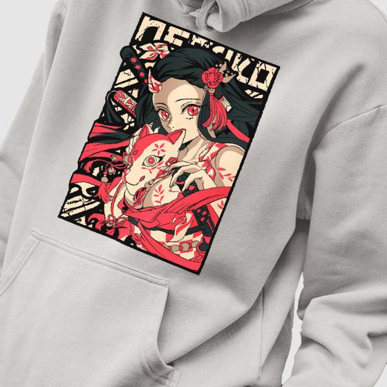 Imagem de Blusa Moletom Genuine Grit Masculino Estampado Algodão 30.1 Demon Slayer Nezuko