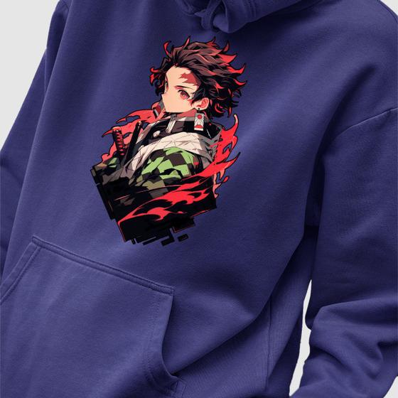 Imagem de Blusa Moletom Genuine Grit Masculino Estampado Algodão 30.1 Demon Slayer Tanjiro