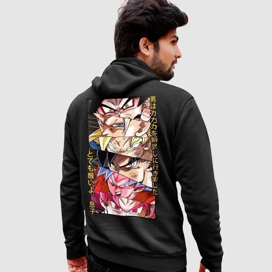 Imagem de Blusa Moletom Genuine Grit Masculino Estampado Algodão 30.1 Dragon Ball Goku Saiyajins