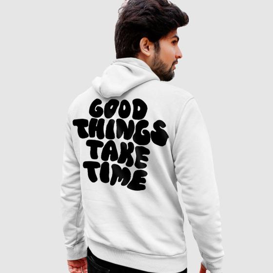 Imagem de Blusa Moletom Genuine Grit Masculino Estampado Algodão 30.1 Good Things Take Time