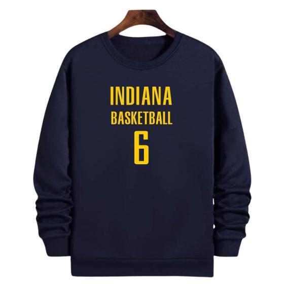 Imagem de Blusa Moletom Gola Basquete Indiana Basketball número 6