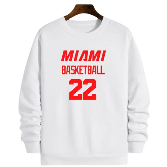 Imagem de Blusa Moletom Gola Basquete Miami Basketball número 22