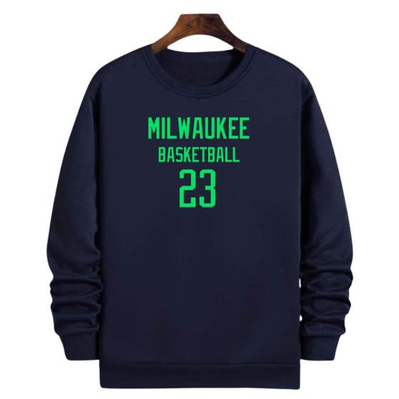 Imagem de Blusa Moletom Gola Basquete Milwaukee Basketball número 23