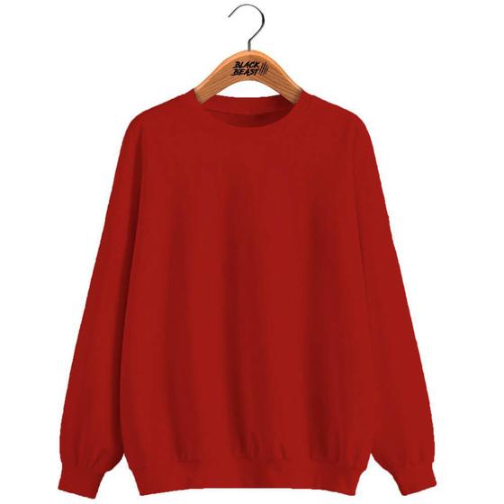 Blusa Moletom Gola Redonda Moleton Gola Careca Unissex Menor preço em Blusa Moletom Gola Redonda Moleton Gola Careca Unissex