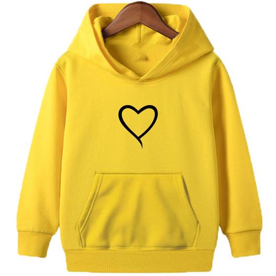 Imagem de Blusa Moletom Infantil Inverno Shopping Coração Contorno Menino Menina - Envio Imediato