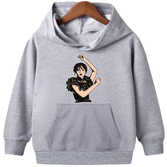 Imagem de Blusa Moletom Infantil Inverno Wandinha Cinema Net-flix - Envio Imediato