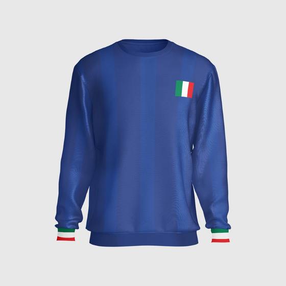 Imagem de Blusa Moletom Italia Copa Futebol Italiano Conforto Time