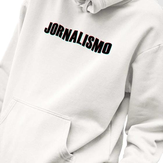 Imagem de Blusa Moletom Masculino Estampado Jornalismo 3D em Algodão Fio 30.1 Penteado