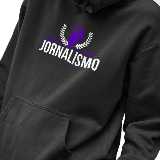 Imagem de Blusa Moletom Masculino Estampado Jornalismo Raposa em Algodão Fio 30.1 Penteado