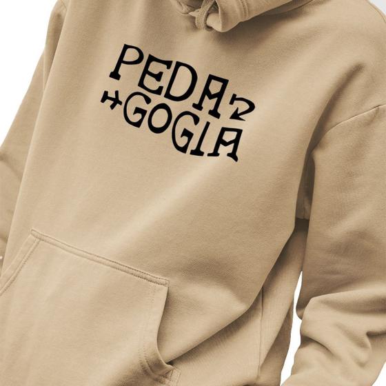 Imagem de Blusa Moletom Masculino Estampado Pedagogia em Algodão Fio 30.1 Penteado