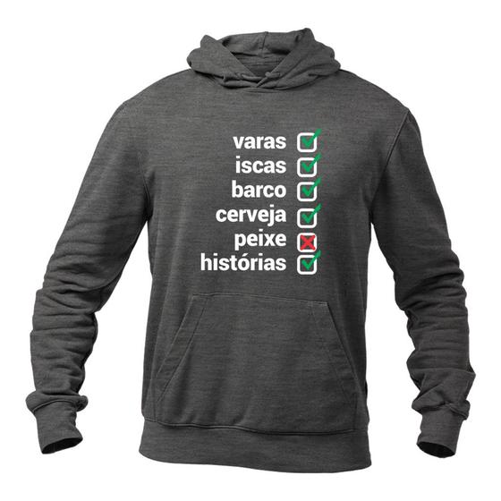 Imagem de Blusa Moletom Masculino Forrado Humor Pescaria Pescador