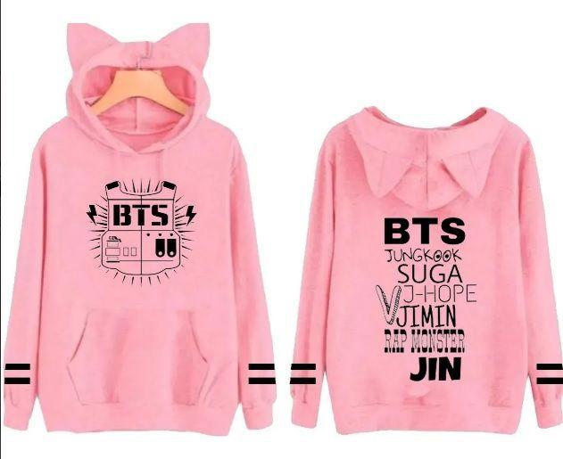 Imagem de Blusa Moletom Orelhinha Kpop Bts Todos Integrantes