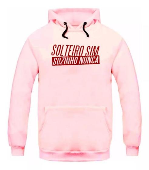 Imagem de Blusa Moletom Solteiro canguru  masculina feminino c/ capuz coleção  