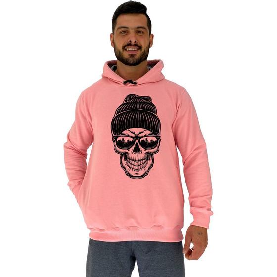 Imagem de Blusa Moletom Tradicional Com Touca MXD Conceito Caveira Com Gorro