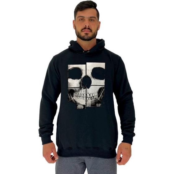 Casaco Moletom Moletom Caveira Masculino Blusa Moletom Tradicional