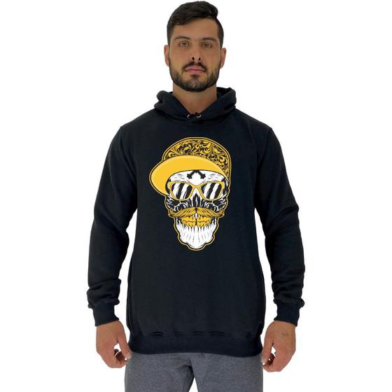 Imagem de Blusa Moletom Tradicional Com Touca MXD Conceito Caveira Sorridente