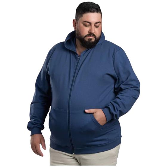 Imagem de Blusa moleton de frio masculina plus size casual quentinha flanelada premium