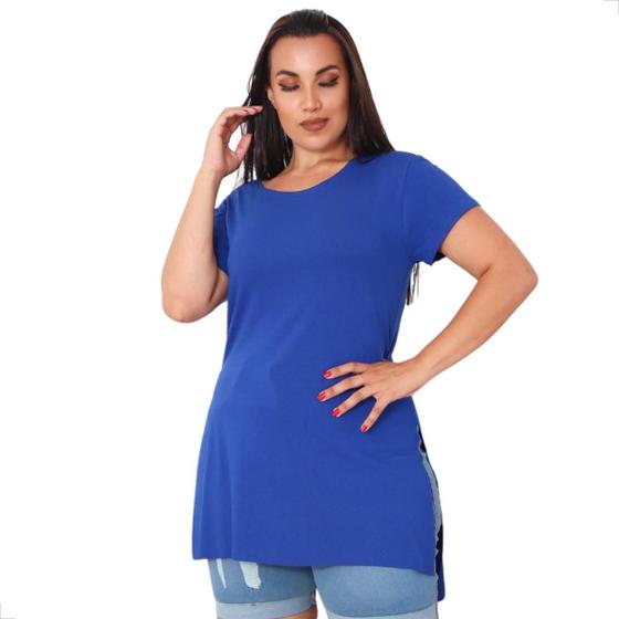 Imagem de Blusa Mullet Tapa Bumbum com Fendas Plus Size Moda Chic