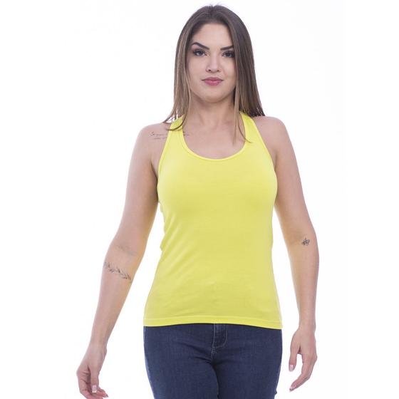 Imagem de Blusa Nadador Baby Look Feminina Viscolycra Regata Basica Academia Treino