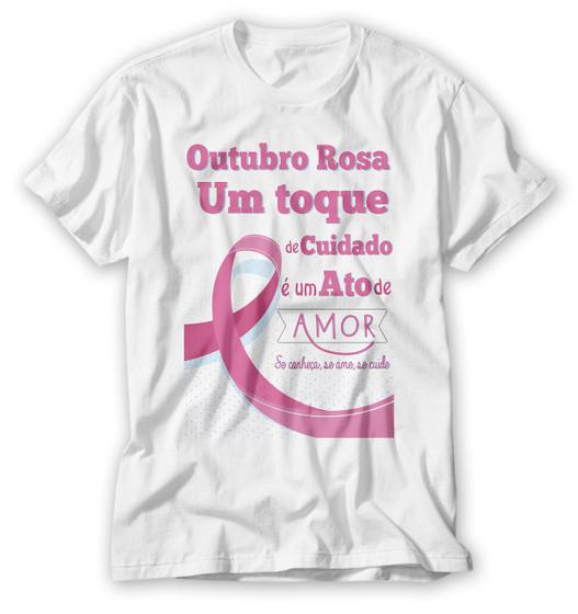 Imagem de Blusa outubro rosa camiseta se conheça se ame se cuide