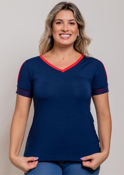 Imagem de Blusa Pau a Pique Básica Azul Marinho