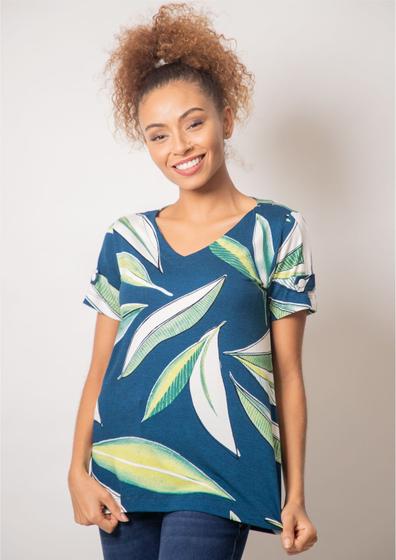 Imagem de Blusa Pau a Pique Estampada Azul Marinho