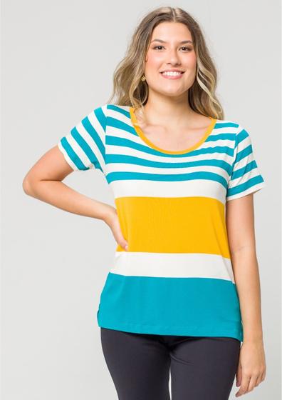 Imagem de Blusa Pau a Pique Listrada Amarelo