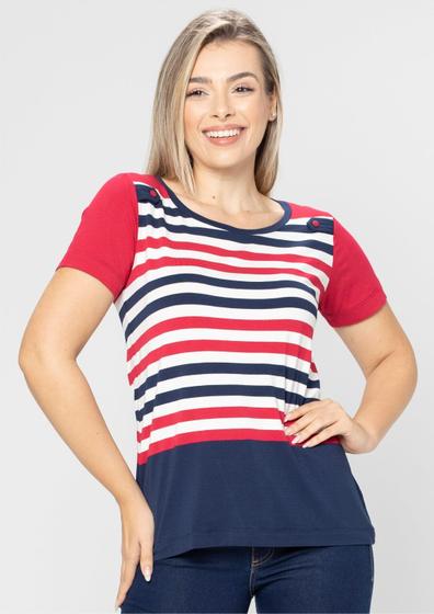 Imagem de Blusa Pau a Pique Listrada Vermelho