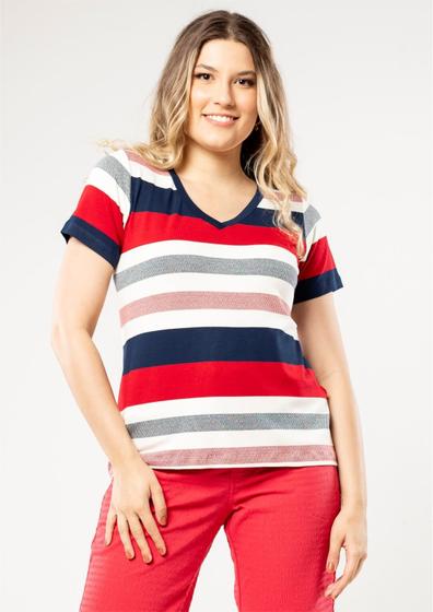 Imagem de Blusa Pau a Pique Listrada Vermelho