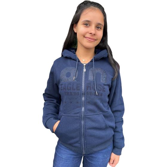 Imagem de Blusa Peluciada Moletom Frio Juvenil Menina Feminina Outono