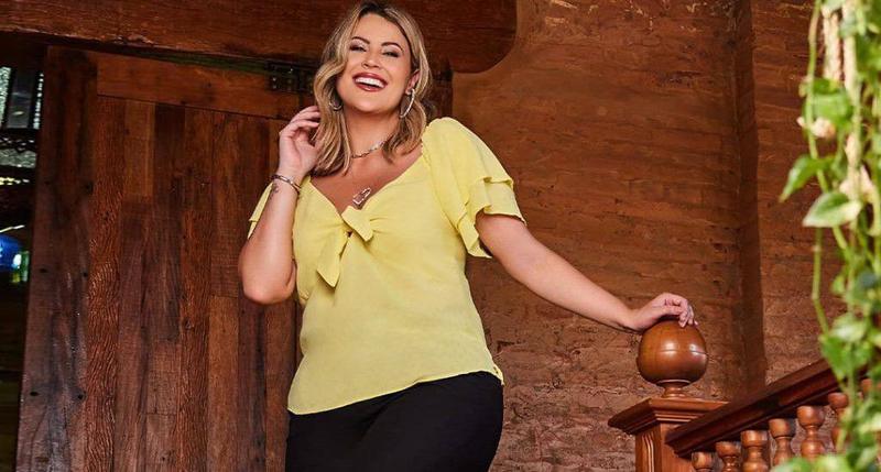 Imagem de Blusa Plus Size Amarela - Aparecida Savannah