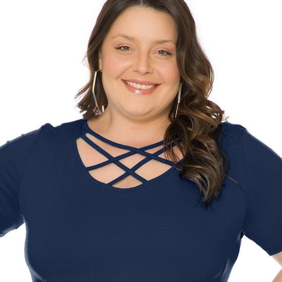 Imagem de Blusa Plus Size Feminino Com Tiras 103722