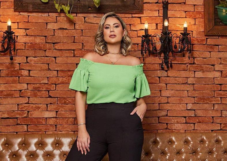 Imagem de Blusa Plus Size Verde  Renata Savannah