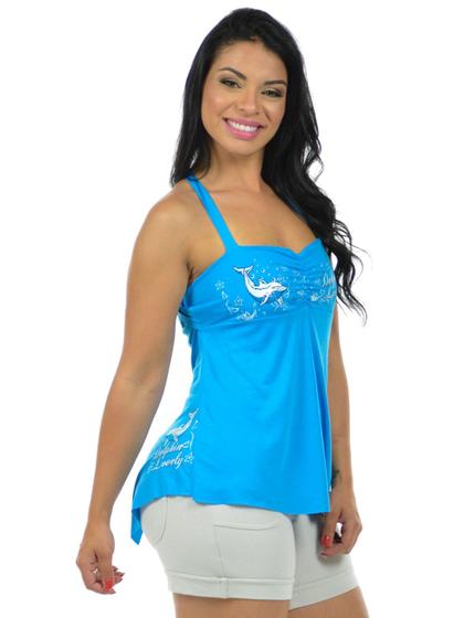 Imagem de Blusa poli viscose com alça cruzada fenomenal(sem elasticidade)