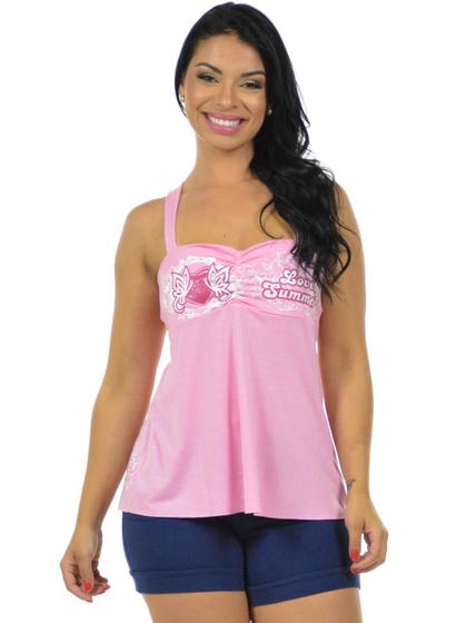 Imagem de Blusa poli viscose com alça cruzada fenomenal(sem elasticidade)