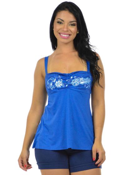 Imagem de Blusa poli viscose com alça cruzada fenomenal(sem elasticidade)