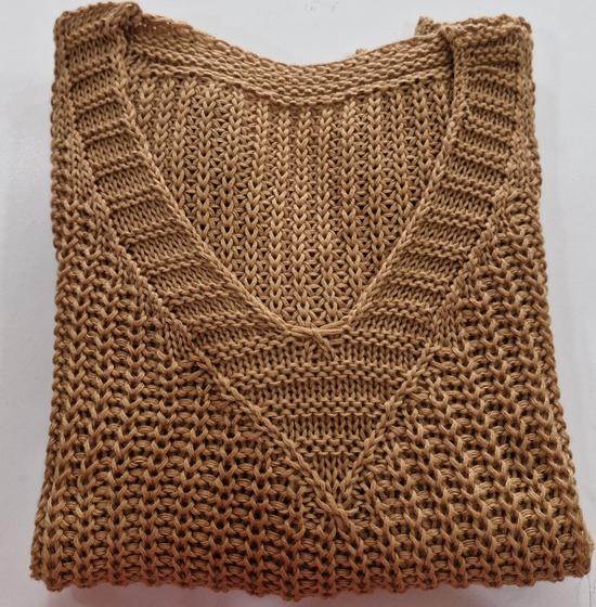 Imagem de Blusa pontão decote v tricot feminina- 392