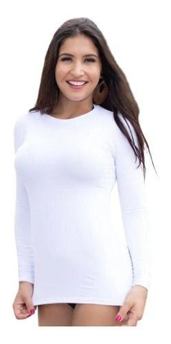 Imagem de Blusa Praia Feminina Uv Camiseta Com Protecão Fator Uv50